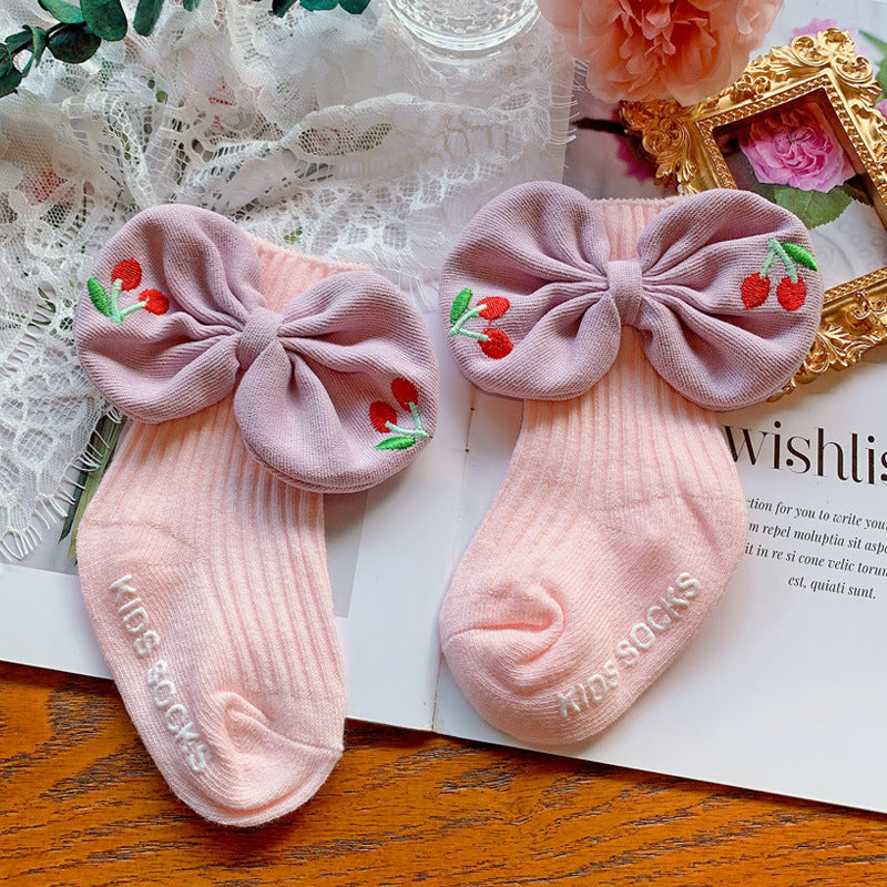 Autumn Baby Bowknot Socks