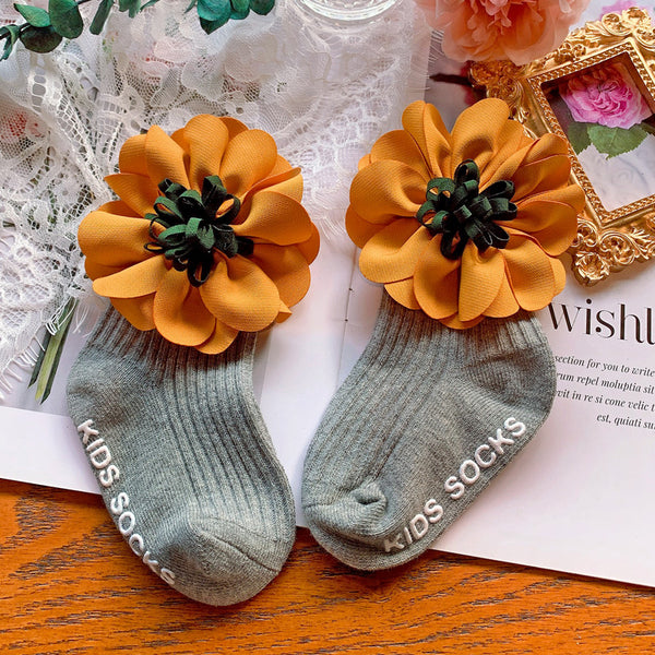 Cute Autumn Flower Baby Socks