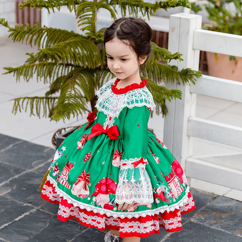 Toddler Ball Gowns Girl Christmas  Pageant Party Dress Lolita Princess Dress