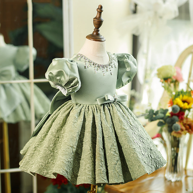 Baby Girl Green Piano Performance Princess Dress – marryshe