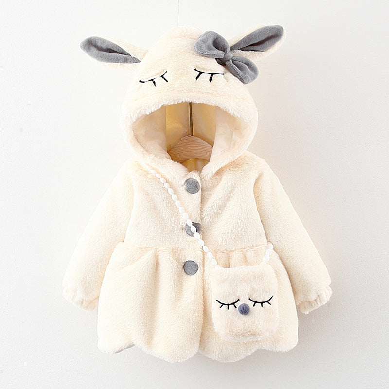 Rabbit Squinted Embroidered Coat