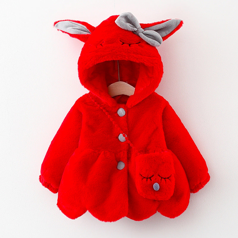 Rabbit Squinted Embroidered Coat