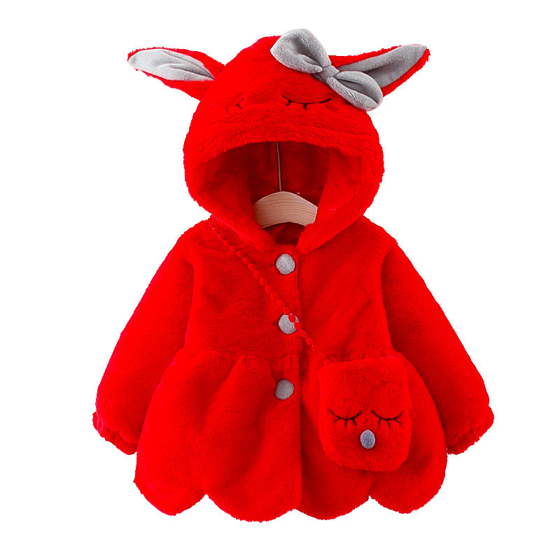 Rabbit Squinted Embroidered Coat