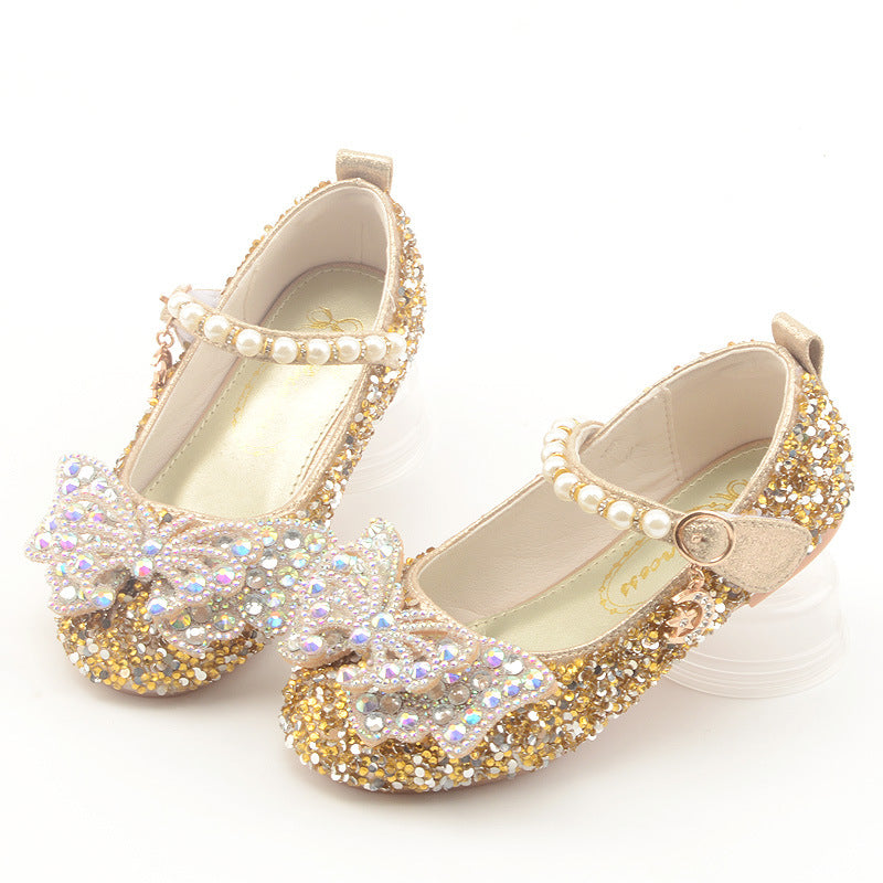 Cute Sequins Pearl Princess Shoes