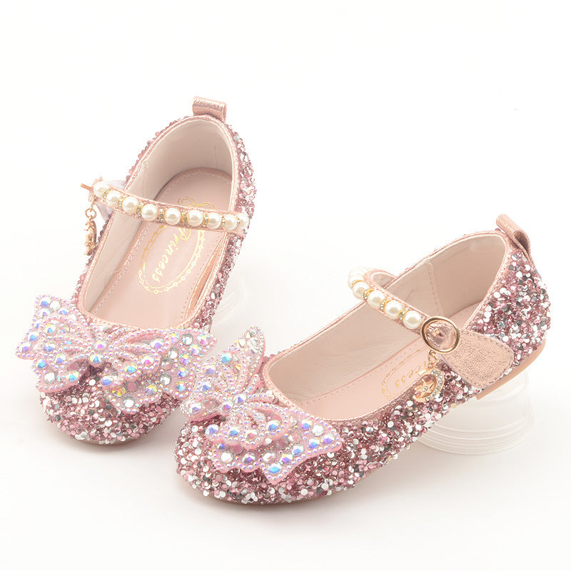 Cute Sequins Pearl Princess Shoes