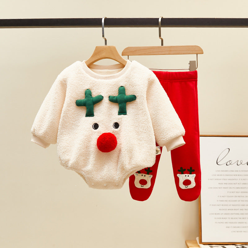 Newborn Christmas Baby Winter Suit