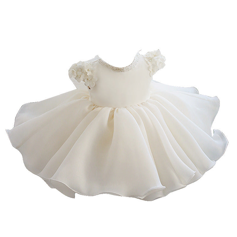 Baptism Dresses Baby Girl Summer White Lace Flower Girl Dress Toddler Christening Dress