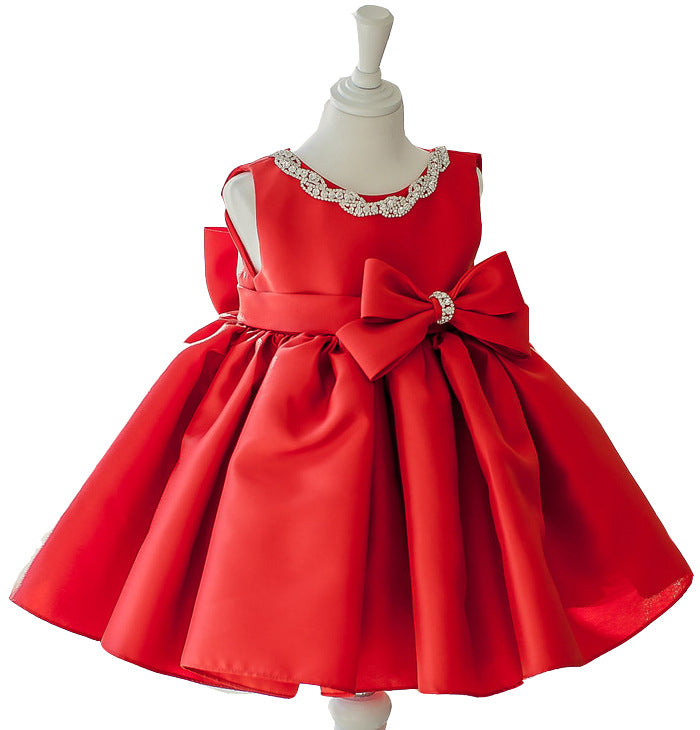 Girl Christmas Dress Baby Girl Easter Dress Princess Dress Bow-knot Puffy Dress Birthday Party Dress