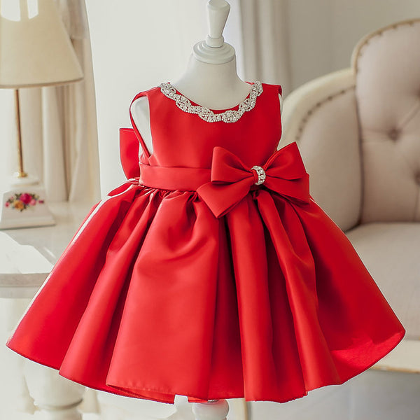 Girl Christmas Dress Baby Girl Easter Dress Princess Dress Bow-knot Puffy Dress Birthday Party Dress