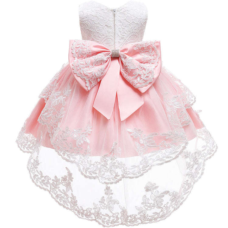 Baby Girl Birthday Party Dresses Toddler Bow Puffy Prom Dresses