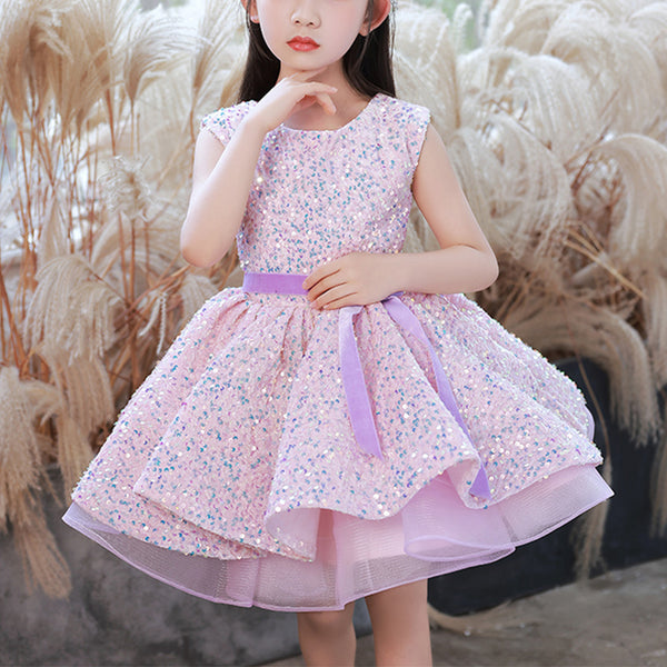 Luxury Elegant Girl Sequins Beauty Pageant Dress