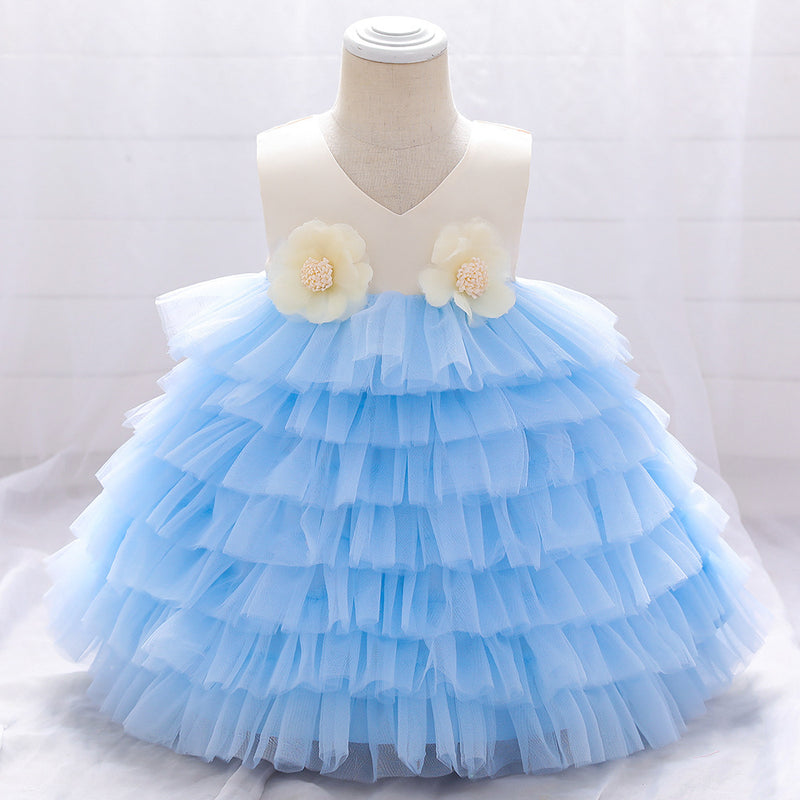 Baby Girl Birthday Party Dresses Toddler Fluffy Formal Princess Dress