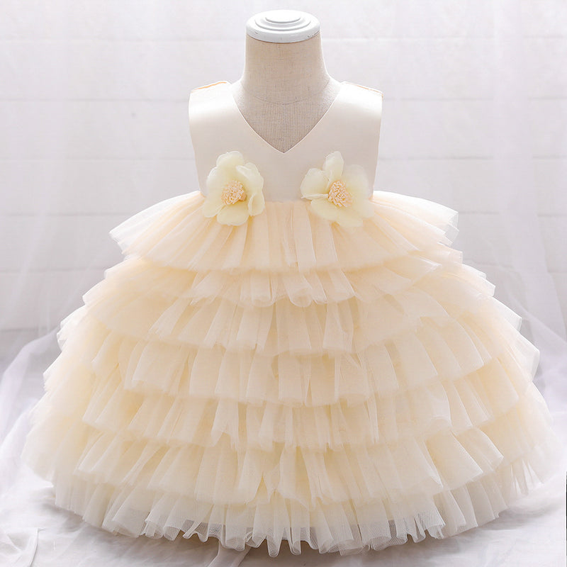 Baby Girl Birthday Party Dresses Toddler Fluffy Formal Princess Dress