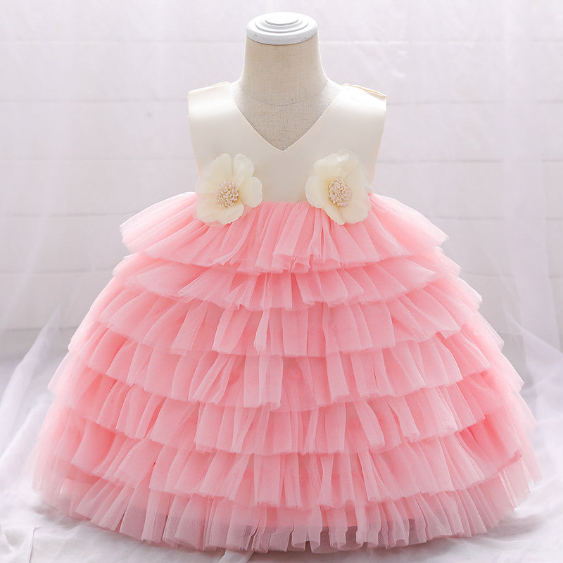 Baby Girl Birthday Party Dresses Toddler Fluffy Formal Princess Dress