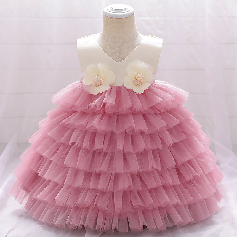 Baby Girl Birthday Party Dresses Toddler Fluffy Formal Princess Dress