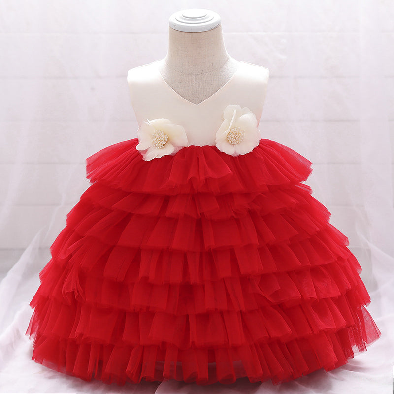 Baby Girl Birthday Party Dresses Toddler Fluffy Formal Princess Dress