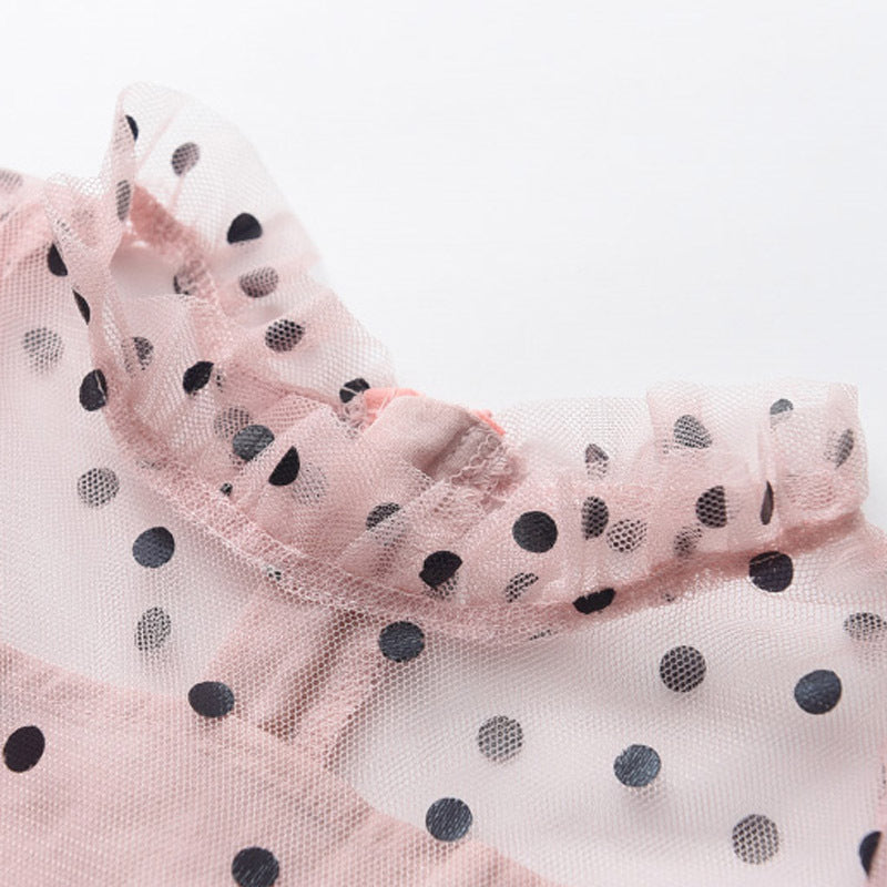 Baby Girl Princess Dress Long Sleeve Polka Dot Girl Dress Birthday Party Dress