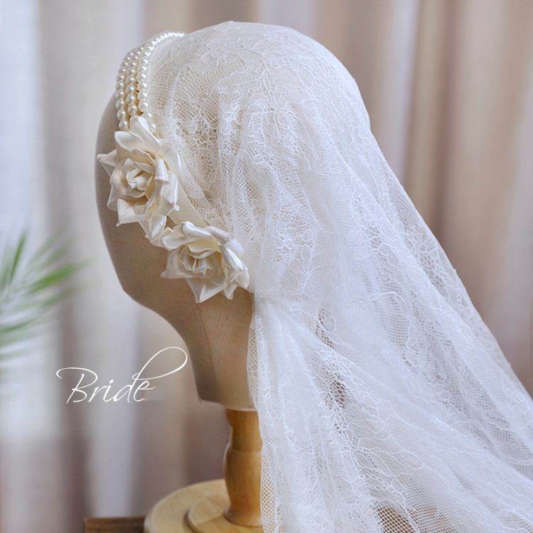 Hand-made Vintage Lace Veil Hat