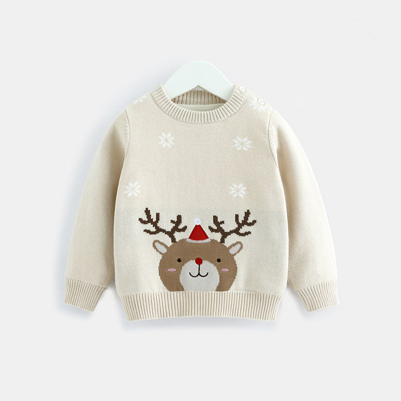 Christmas Round Neck Winter Baby Sweater
