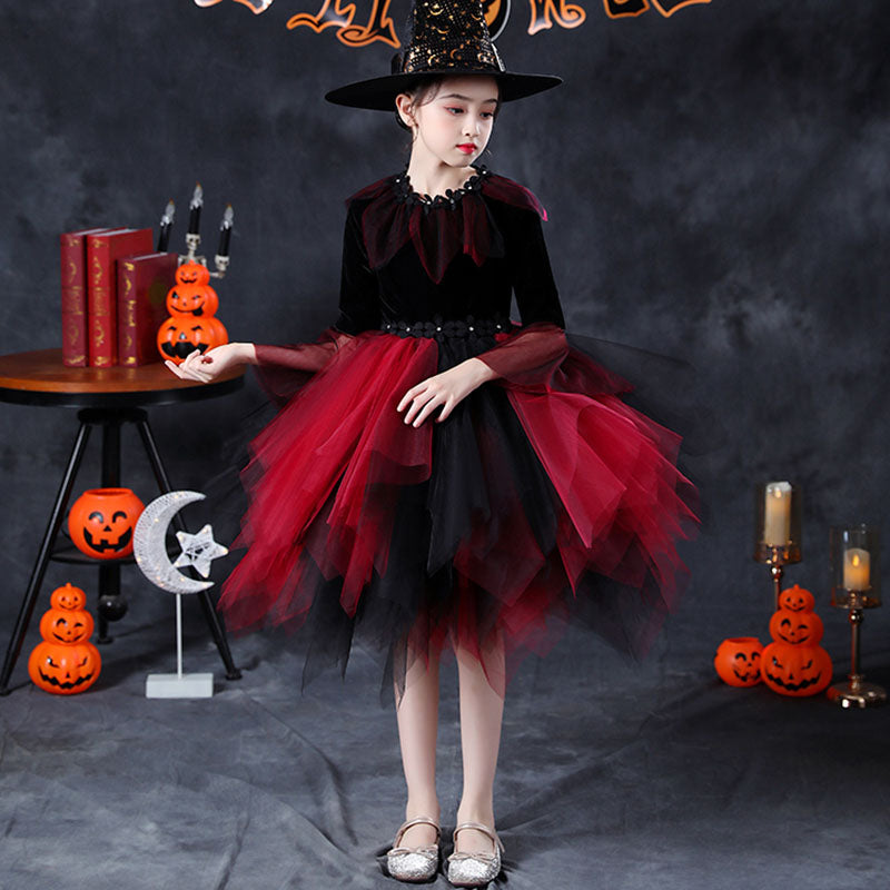 Halloween Costume Girls Vampire Witch Cosplay Dress