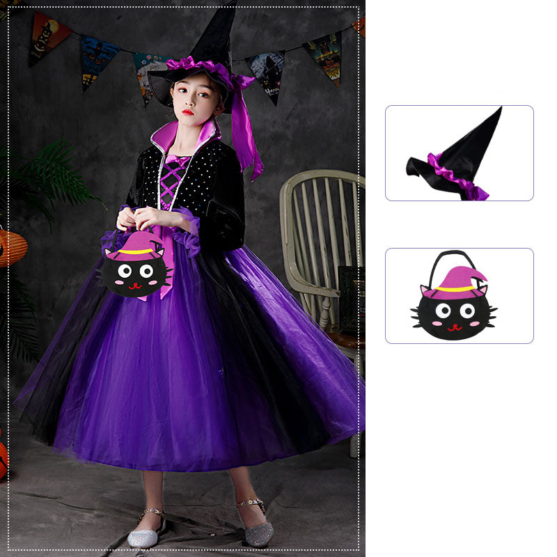 Halloween Costume Witch Girl Dress