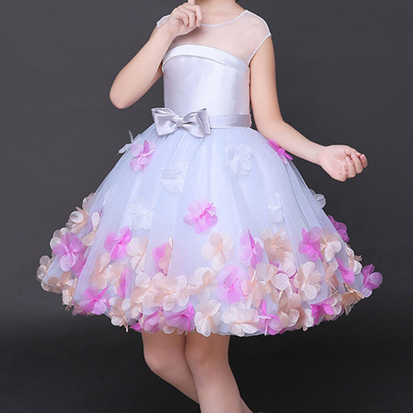 Baby Girl Tail Princess Dress Girl  Flower Baptism Party Pageant Dress
