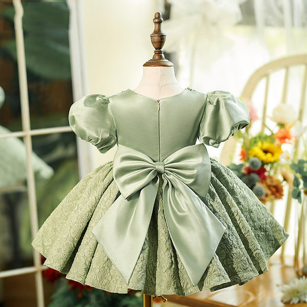 Baby Girl Dress Toddler Ball Gowns Pageant Green Piano Performance Princess Dress