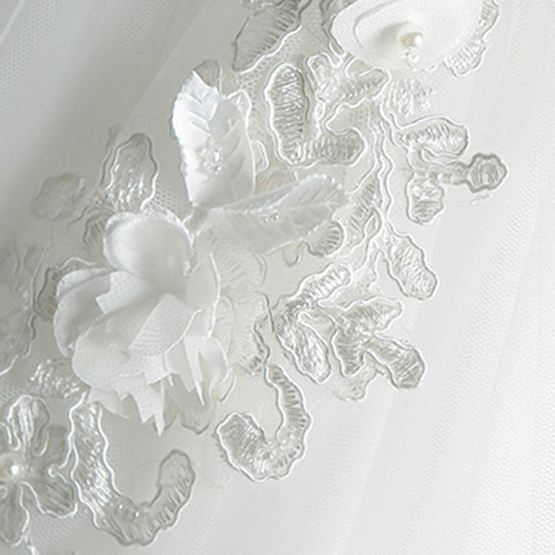 Elegant Floral Lace Puffy Princess Dress