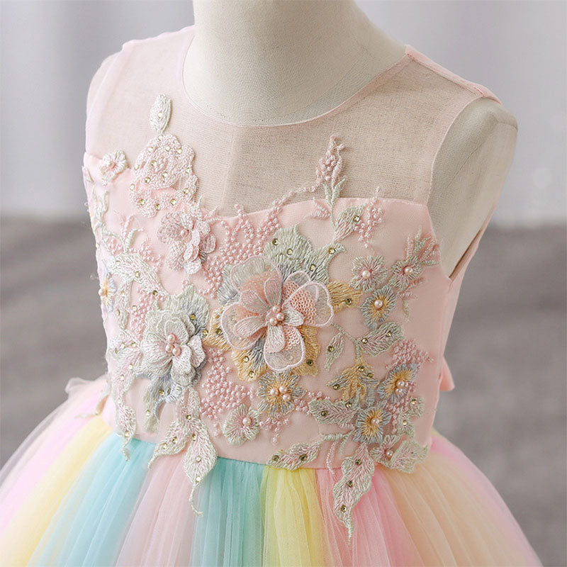 Summer Colorful Wedding Party Princess Dress