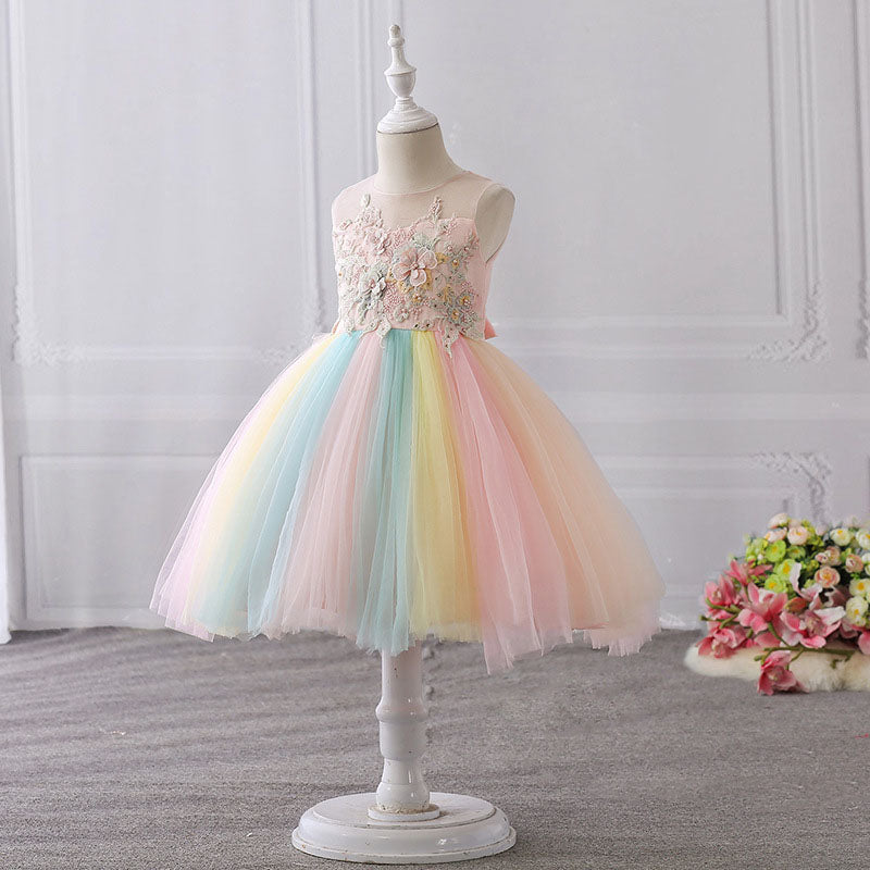 Summer Colorful Wedding Party Princess Dress