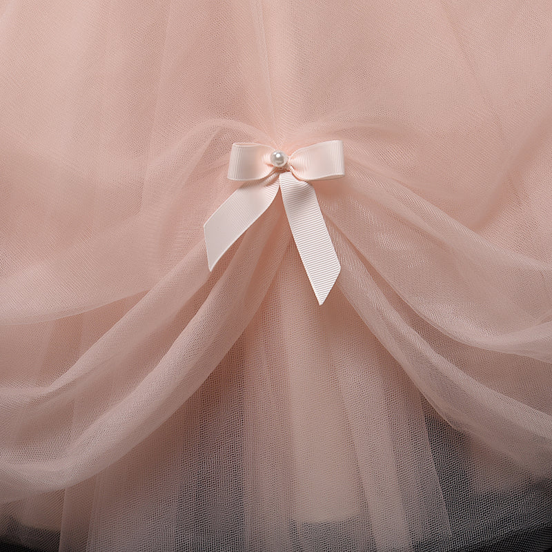 Elegant Flower Girl Wedding Pink Princess Dress marryshe