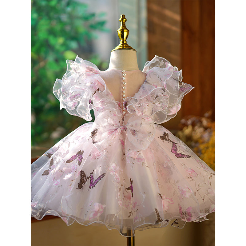 Baby Girl And Toddler Butterfly Flower Birthday Party Princess Dress