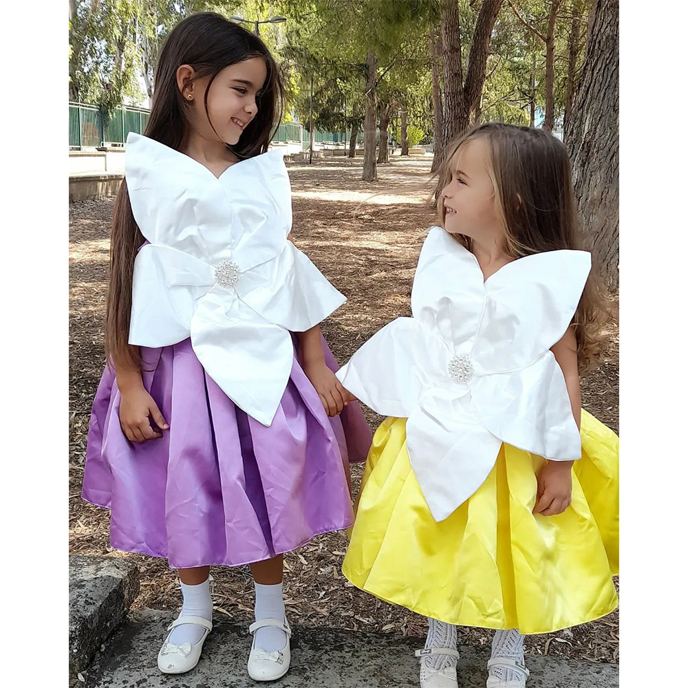 Bow Cute White Party Birthday Festival Dress main image 0