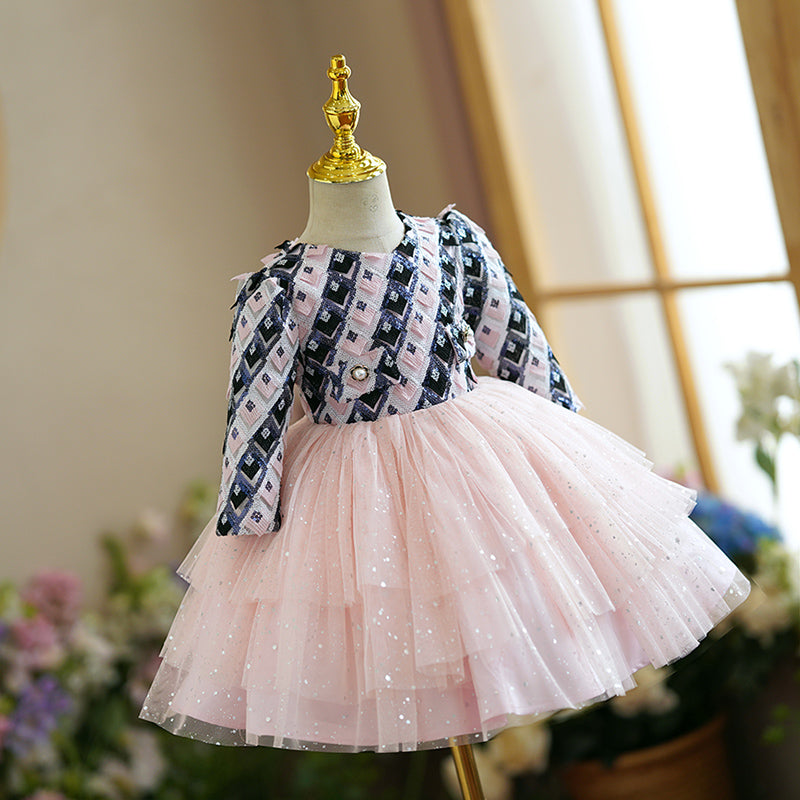 Baby Cute Girl Puffy Piano Performance Birthday Party Princess Dress