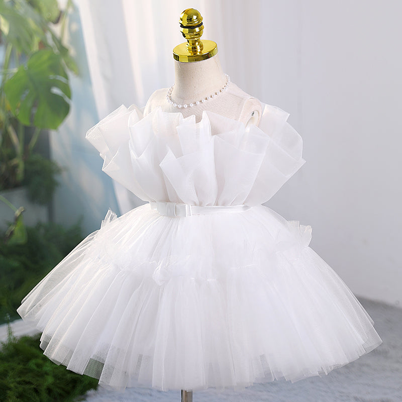 Baby Girl Christening Dresses Toddler Birthday Party Dress Yellow Puffy Girl Princess Dress