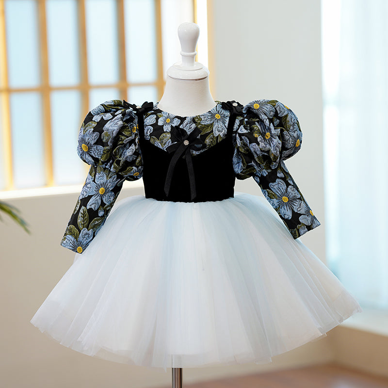 Baby Girl Flower Puffy Birthday Party Princess Dress