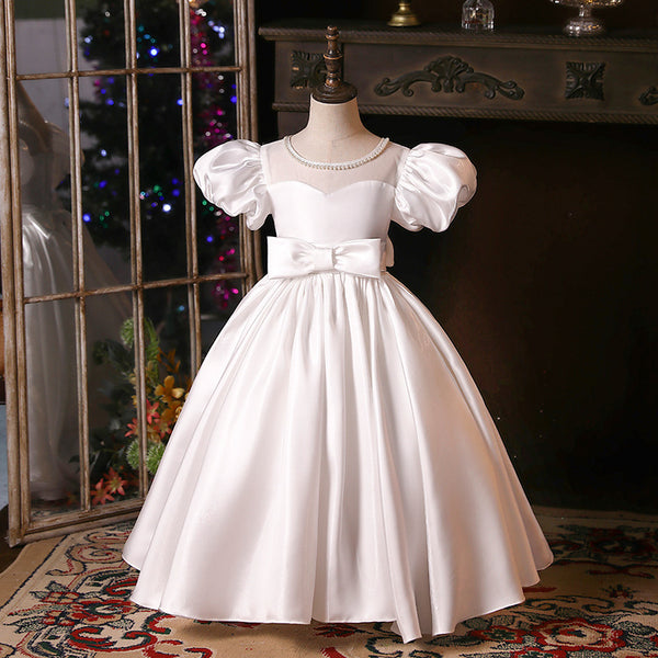 Girl Pageant Princess Dresses Baby Girl Elegant Bow-knot Birthday Party Dresses