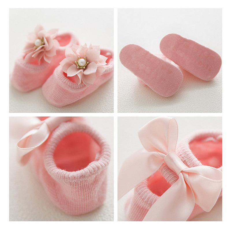 Baby  Thin Cotton Non-slip Princess Style Socks