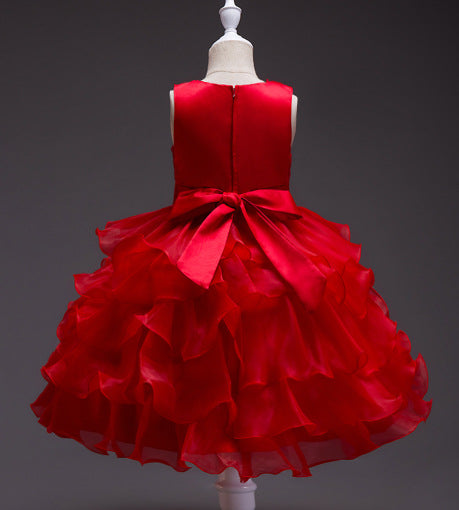 Girls Pageant Princess Dresses Baby Girl Bow Puffy Birthday Ball Gowns