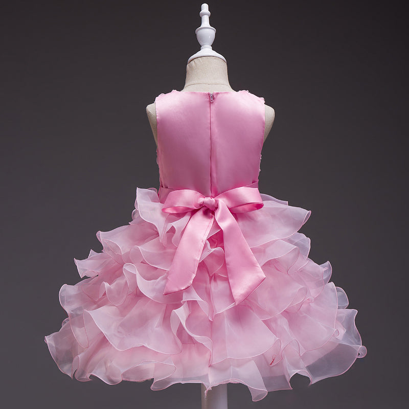 Girls Pageant Princess Dresses Baby Girl Bow Puffy Birthday Ball Gowns