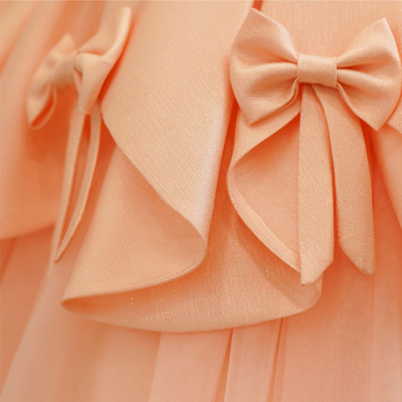 Girl Bow-knot Birthday Wedding Princess Dress