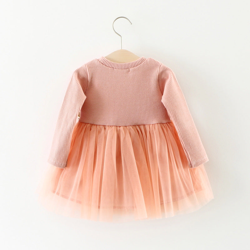 Baby Girl Long Sleeve Princess Dress Infant Birthday Party Dresses