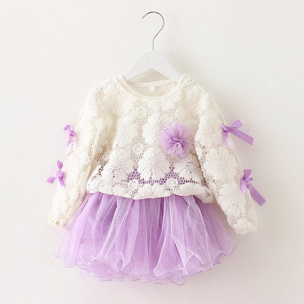 Summer Girls  Two Piece Baby Mesh Princess Dress Set