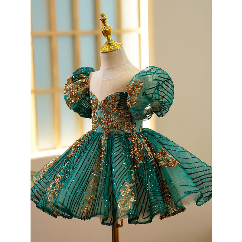Girls Christmas Dress Party Easter Dress Green Sequin Birthday Princes marryshe Girls Christmas Dress Party Easter Dress Green Sequin Birthday Princes marryshe