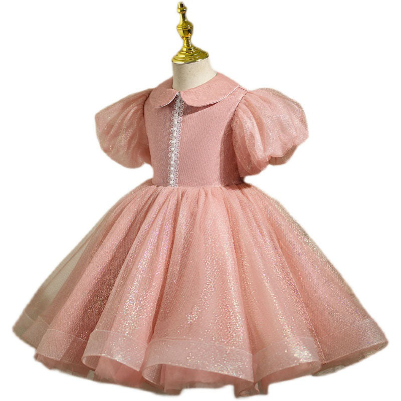 Flowers Girl Sequins Birthday Party Princess Dress