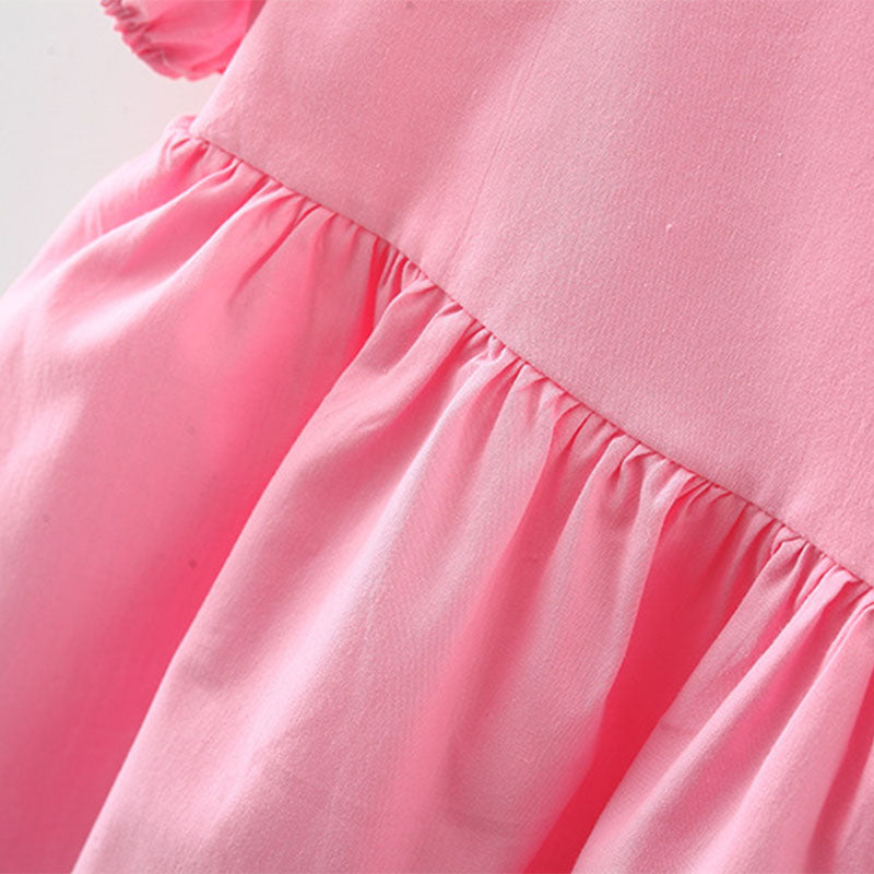 Summer Baby Girl Cotton Puff Sleeve Cute Dress