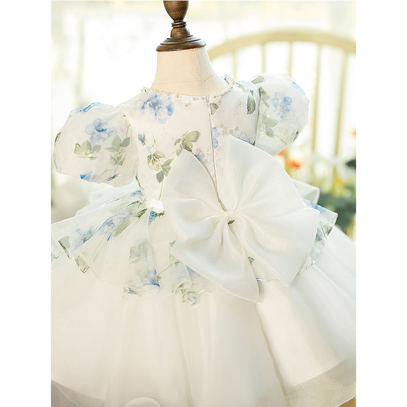 Luxury Baby Girl Floral Birthday Party Princess Dress