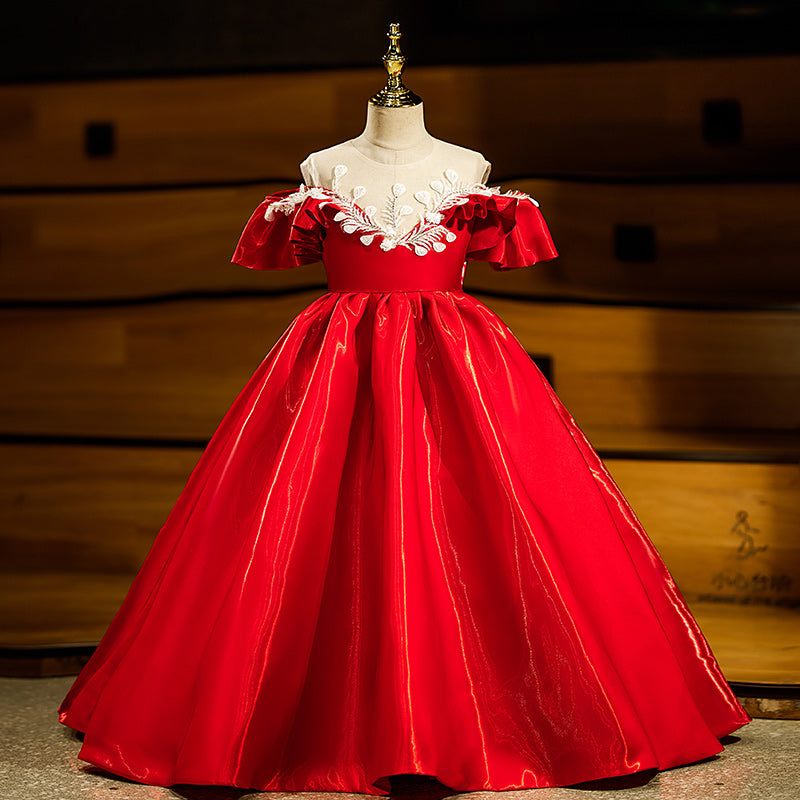 Princess Baby Red Suit Summer Spanish Princess Cute Red Lace Ball Gown Dress For Bady Girls Princess Baby Red Suit Summer Spanish Princess Cute Red Lace Ball Gown Dress For Bady Girls