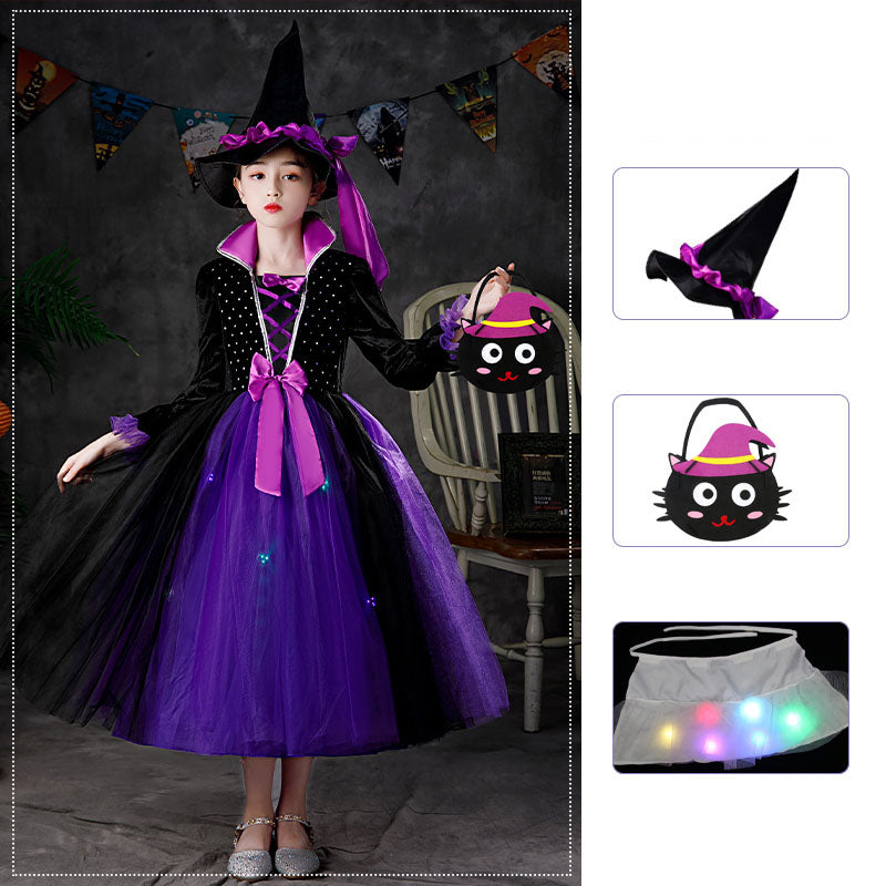 Halloween Costume Witch Girl Dress