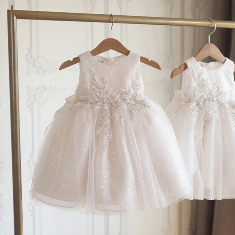 Cute Baby Girls Baptism Dress First Birthday Wedding Princess Dress